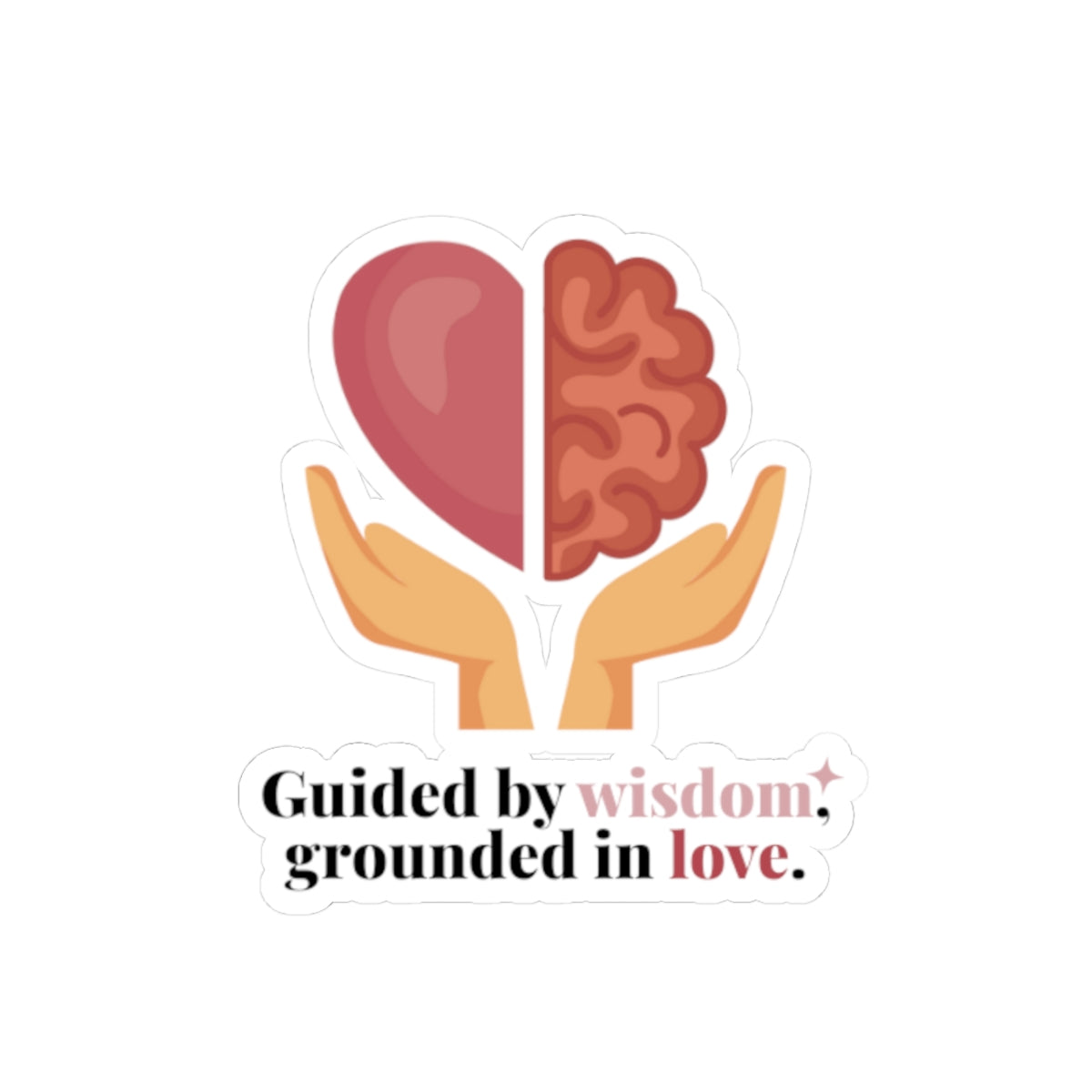 "Guided & Grounded" Sticker